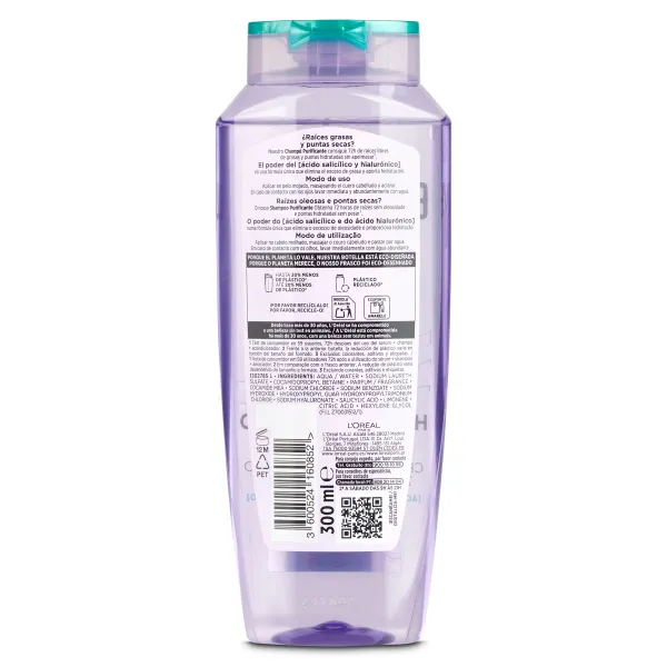 Champú purificante con ácido hialurónico Elvive 300 ml 3