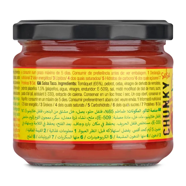 Salsa chunky Zanuy frasco 300 g 4