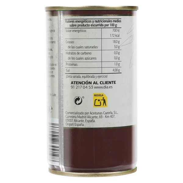 Aceitunas camperas sin hueso Dia Vegecampo 150 g 3