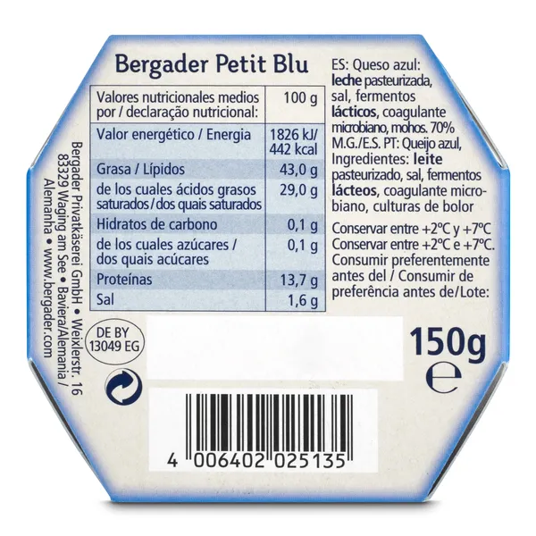 Queso brie azul Petit blue 150 g 3