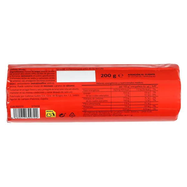 Galletas maría Galleteca de Dia paquete 200 g 3