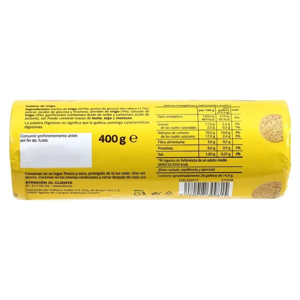 Galletas digestive Galleteca de Dia 400 g 4
