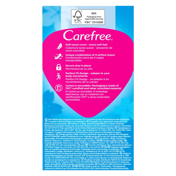 Protegeslips normal fresh plegables Carefree caja 20 unidades 3