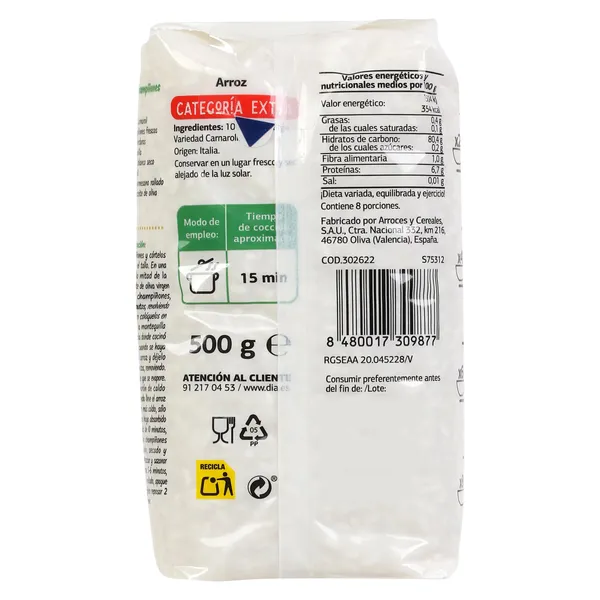 Arroz risotto Dia Selección Mundial 500 g 3