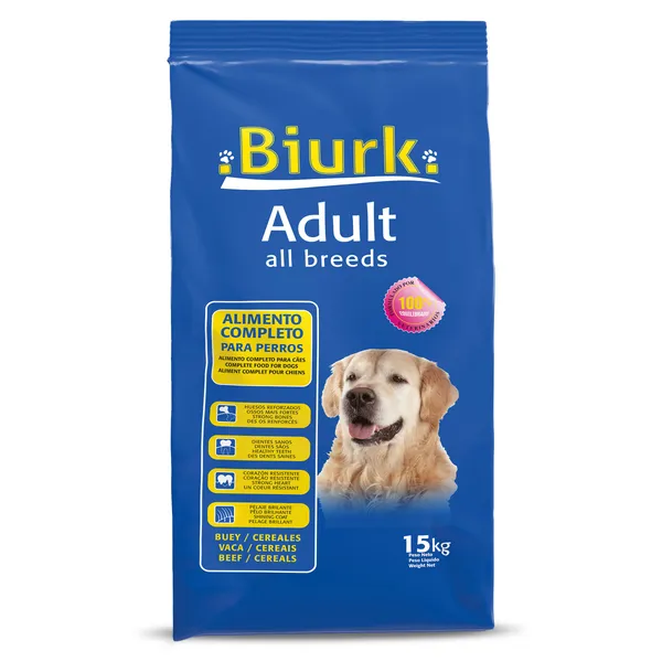 Alimento para perros completo Biurk bolsa 15 Kg 2