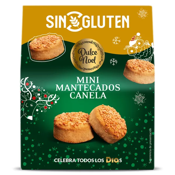 Mantecados de canela sin gluten Dulce Noel Dia caja 180 g 2