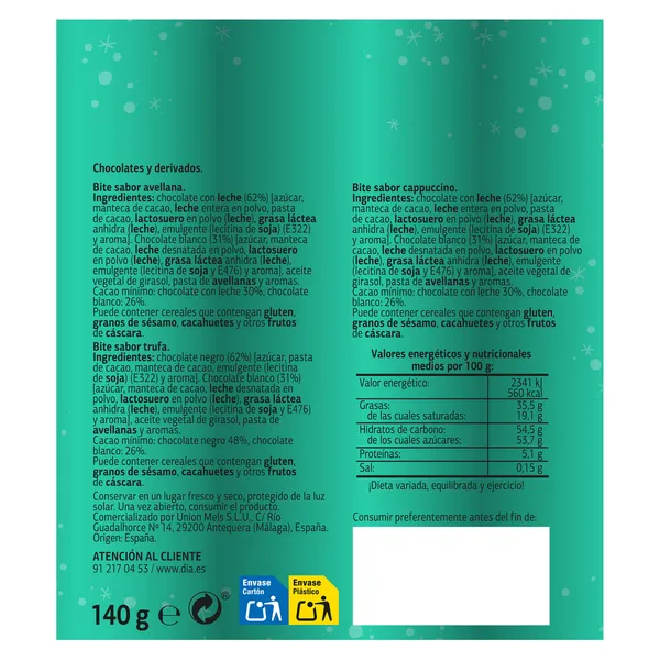 Surtido de pralinés Dulce Noel Dia bolsa 140 g 3