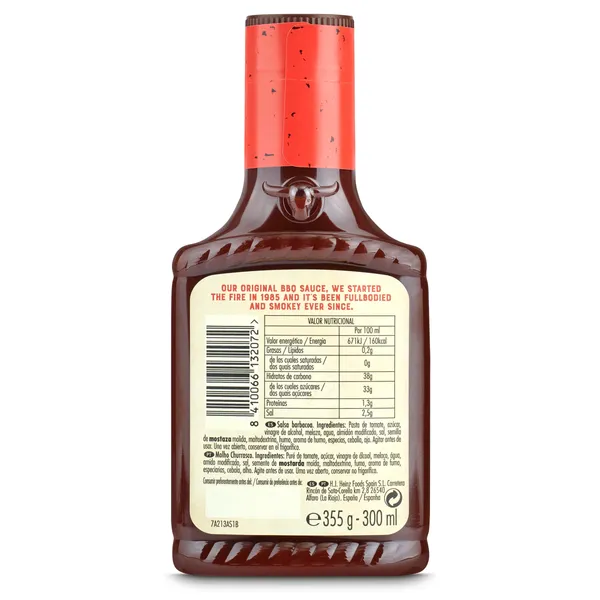 Salsa barbacoa original Bull's eye bote 300 ml 2