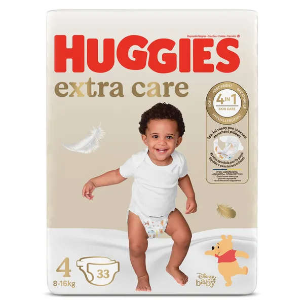 Pañales 8-16 kg talla 4 Huggies Extra Care 33 unidades 2