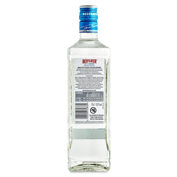 Bebida sin alcohol 0,0 Beefeater botella 70 cl 2