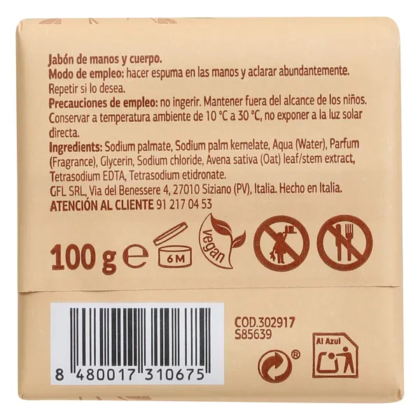 Jabón de manos avena Dia Imaqe 100 g 4