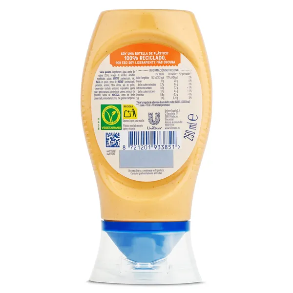 Mayonesa picante Hellmann's bote 250 ml 2