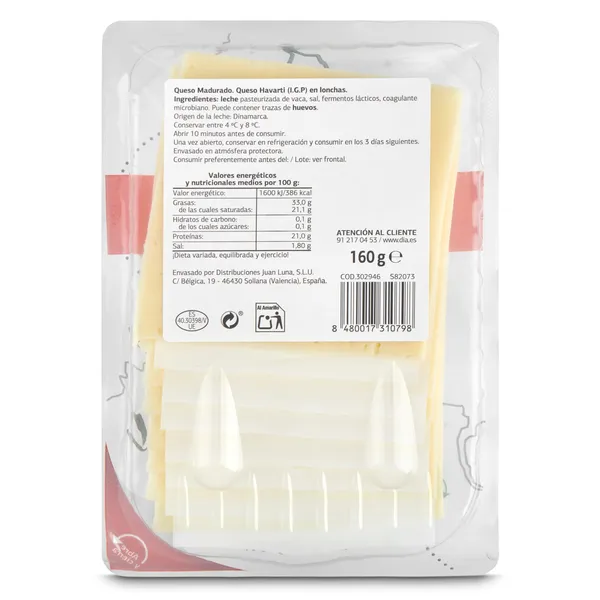 Queso havarti Selección Mundial de Dia sobre 160 g 2