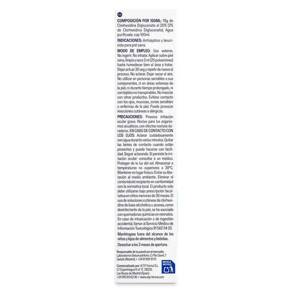 Clorhexidina 2% antiséptico para piel sana Senti2 spray 125 ml 3