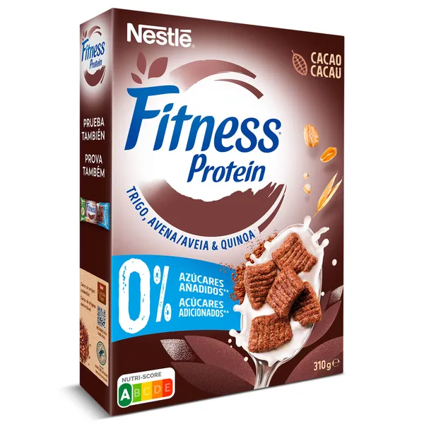 Cereales de trigo, avena y quinoa integral con cacao proteína Nestlé Fitness 310 g 3