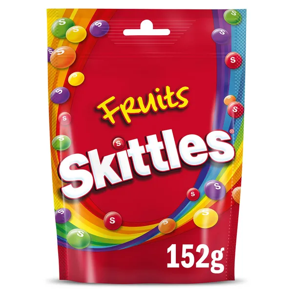 Caramelos masticables sabor fruta ácida fruits Skittles bolsa 152 g 2