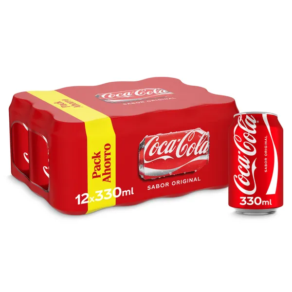 Refresco de cola sabor original Coca-Cola lata 12 x 33 cl