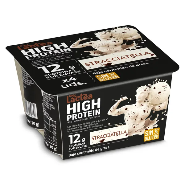 Yogur de stracciatella alto en proteínas Dia Láctea pack 4 x 120 g 3