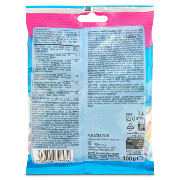 Golosinas octopus blue Trolli bolsa 100 g 3