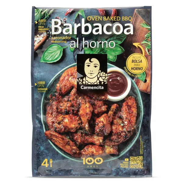 Sazonador barbacoa al horno con bolsa Carmencita sobre 57 g