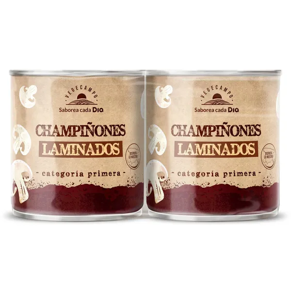 Champiñones laminados Dia Vegecampo 2 x 105 g 2