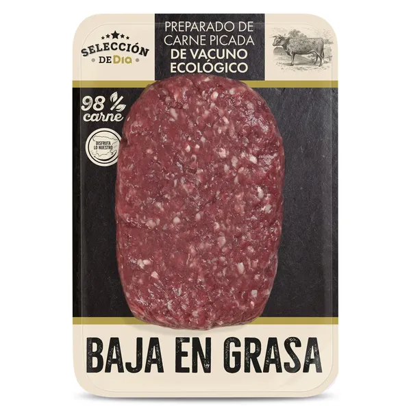 Preparado de carne picada de vacuno ecológico Selección de Dia bandeja 300 g