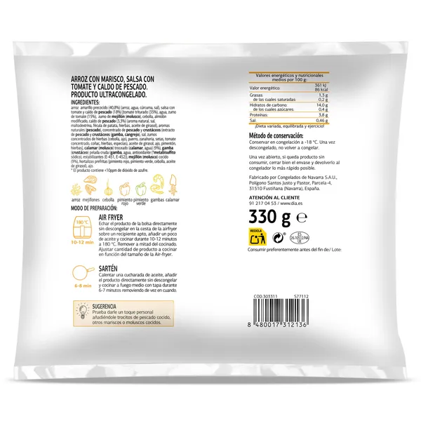 Arroz de marisco Dia Al Punto 330 g 3