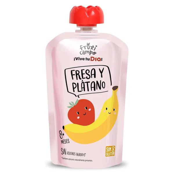 Alimento infantil con puré de fresa y plátano Dia Fruticampo 100 g 2