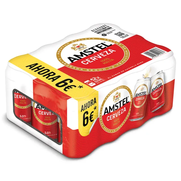 Cerveza Amstel lata 12 x 33 cl