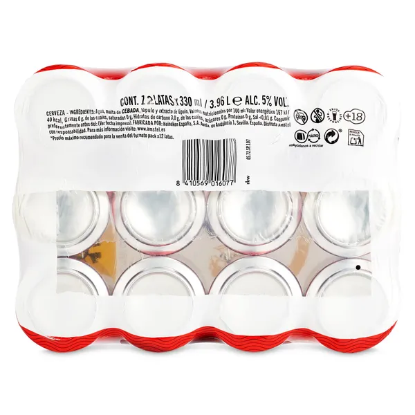 Cerveza Amstel lata 12 x 33 cl 3