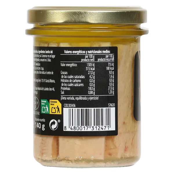 Bonito del Norte MSC en aceite de oliva Dia Mari Marinera 140 g 4