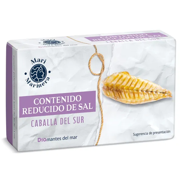 Filetes de caballa en aceite de oliva reducido en sal Dia Mari Marinera lata 85 g