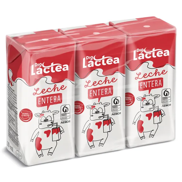 Leche entera Dia Láctea brik 3 x 200 ml