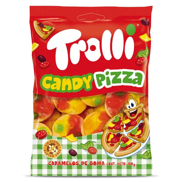 Golosinas mini pizzas Trolli 100 g 2
