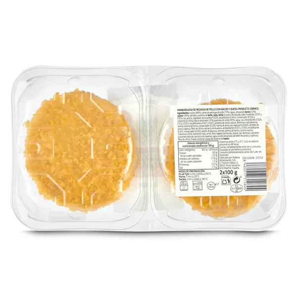 Burger crunchy chicken bacón y queso Selección de Dia bandeja 200 g 3