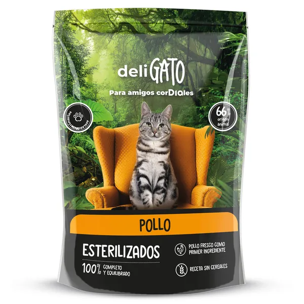Alimento para gatos esterilizados con pollo Dia Deligato 800 g 2