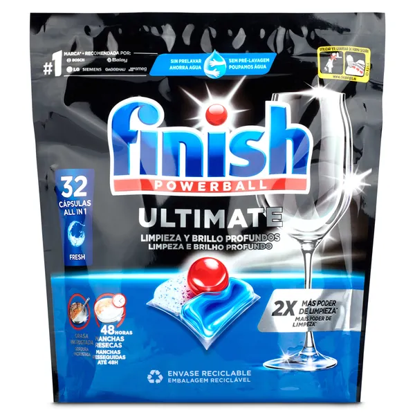 Pastillas lavavajillas ultimate Finish 32 unidades 2