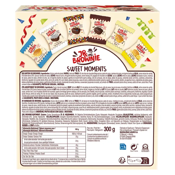 Surtido de brownies sweet moments Mr.brownie caja 300 g 2