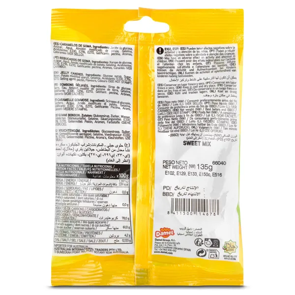 Golosinas sweet mix Damel bolsa 135 g 2