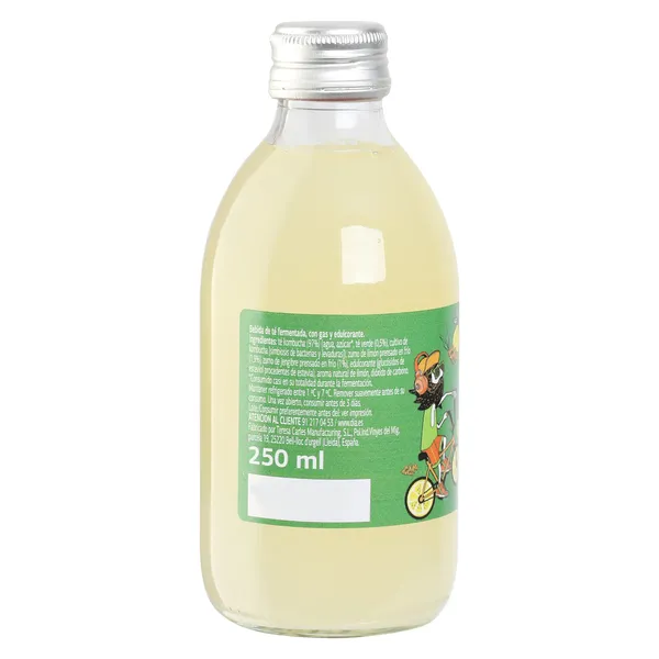 Bebida de kombucha con limón y jengibre Upss Dia botella 250 ml 3