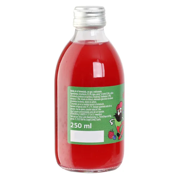 Bebida de kombucha con frutos rojos Upss Dia botella 250 ml 3