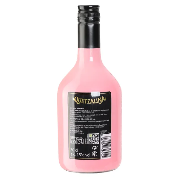 Licor crema de fresa Quetzalina 70 cl 3