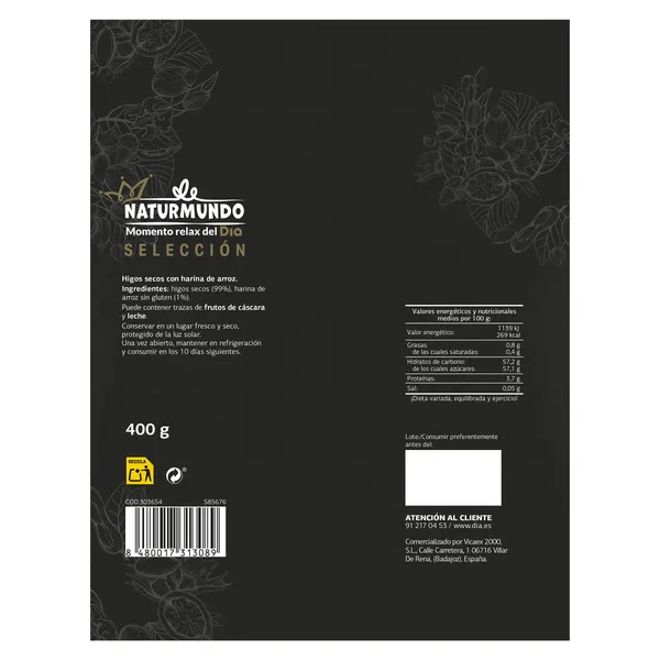 Higos desecados Naturmundo de Dia bolsa 400 g 2