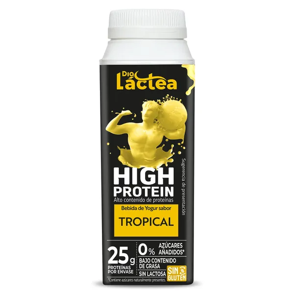 Bebida de yogur tropical alta en proteínas Dia Láctea botella 250 ml 2