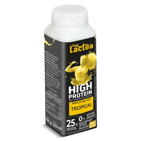 Bebida de yogur tropical alta en proteínas Dia Láctea botella 250 ml