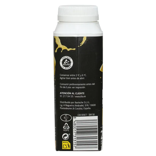 Bebida de yogur tropical alta en proteínas Dia Láctea botella 250 ml 4