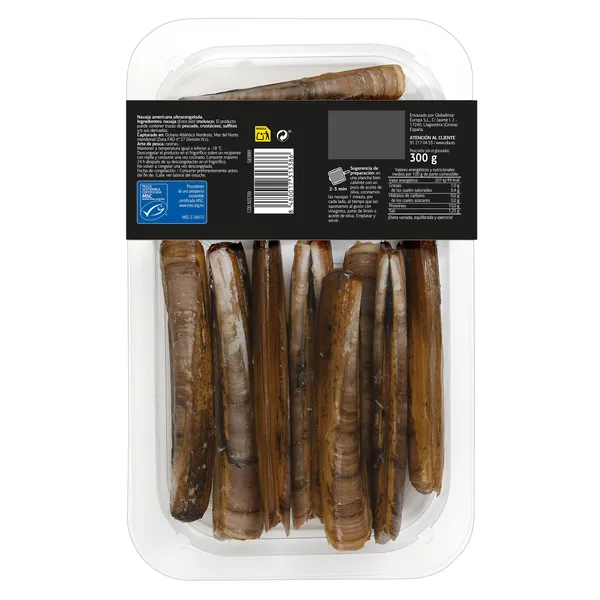 Navajas crudas MSC Dia Mari Marinera bandeja 300 g 3