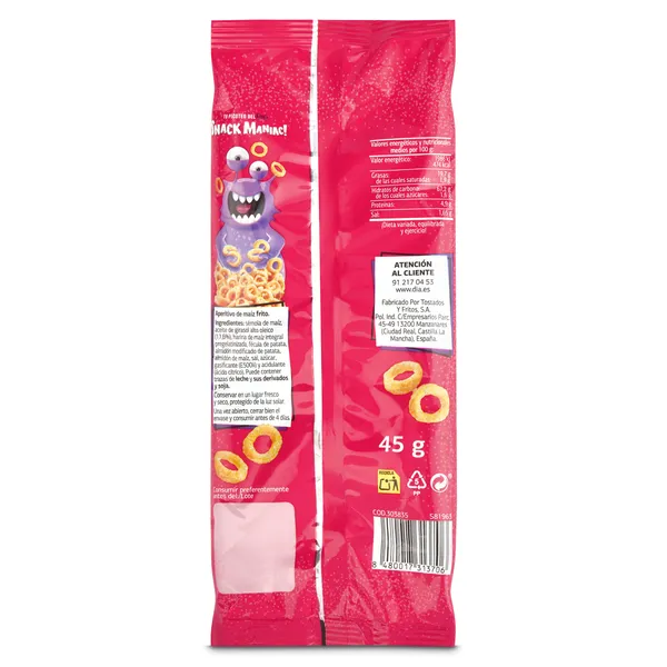 Mini aros de maíz Dia Snack Maniac 45 g 3