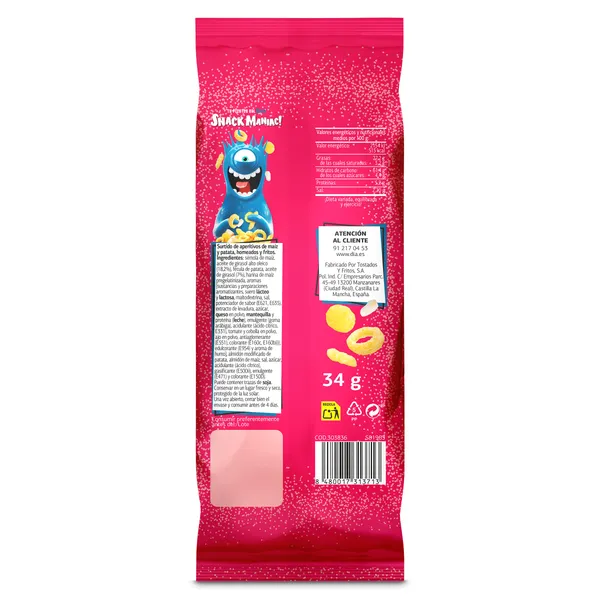 Mini surtido de aperitivos Snack Maniac de Dia bolsa 34 g 2