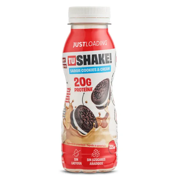 Batido proteico sabor cookie cream Just loading botella 225 ml